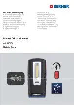 Berner Pocket DeLux Wireless Instruction Manual предпросмотр