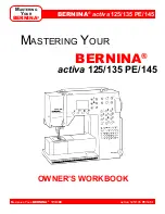 Preview for 1 page of Bernina activa 125 Owner'S Workbook