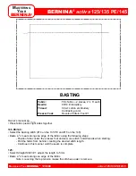 Preview for 11 page of Bernina activa 125 Owner'S Workbook