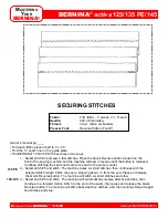 Preview for 13 page of Bernina activa 125 Owner'S Workbook