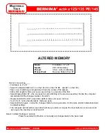 Preview for 15 page of Bernina activa 125 Owner'S Workbook