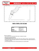 Preview for 22 page of Bernina activa 125 Owner'S Workbook