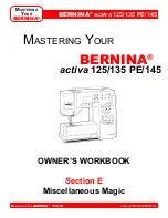 Preview for 67 page of Bernina activa 125 Owner'S Workbook