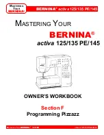 Preview for 84 page of Bernina activa 125 Owner'S Workbook