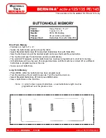 Preview for 91 page of Bernina activa 125 Owner'S Workbook