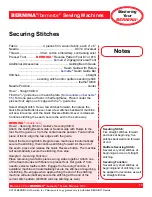 Preview for 16 page of Bernina activa 220 Owner'S Manual