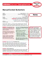 Preview for 60 page of Bernina activa 220 Owner'S Manual