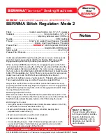 Preview for 116 page of Bernina activa 220 Owner'S Manual