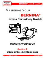 Preview for 3 page of Bernina artisa Embroidery Owner'S Manual