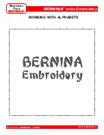 Preview for 37 page of Bernina artisa Embroidery Owner'S Manual