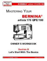 Preview for 17 page of Bernina artista 170 QPE Owner'S Workbook