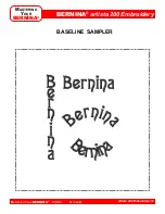 Предварительный просмотр 33 страницы Bernina artista 200 Embroidery Owner'S Manual