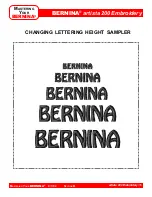 Предварительный просмотр 35 страницы Bernina artista 200 Embroidery Owner'S Manual