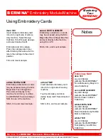 Preview for 40 page of Bernina artista 200E Owner'S Manual