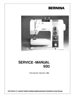 Preview for 1 page of Bernina Record 930 Electronic Service Manual