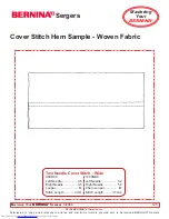 Preview for 125 page of Bernina Serger Owner'S Workbook