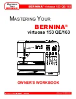 Preview for 1 page of Bernina virtuosa 153 QE Owner'S Manual