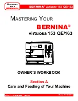 Preview for 3 page of Bernina virtuosa 153 QE Owner'S Manual