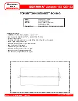 Preview for 12 page of Bernina virtuosa 153 QE Owner'S Manual