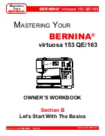 Preview for 17 page of Bernina virtuosa 153 QE Owner'S Manual