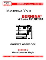 Preview for 69 page of Bernina virtuosa 153 QE Owner'S Manual