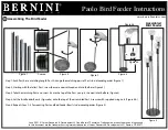 Preview for 1 page of Bernini Paolo Bird Feeder Instructions