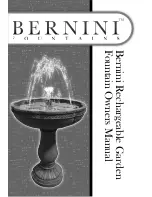 Bernini Rechargeable Garden Fountain Owner'S Manual preview