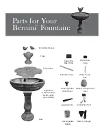 Предварительный просмотр 6 страницы Bernini Rechargeable Garden Fountain Owner'S Manual