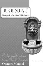 Bernini Rechargeable Lion Head Wall Fountain Owner'S Manual предпросмотр