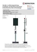 Предварительный просмотр 1 страницы BERNSTEIN CS-3000 C Installation And Operating Instructions Manual