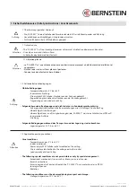 Предварительный просмотр 3 страницы BERNSTEIN CS-3000 C Installation And Operating Instructions Manual