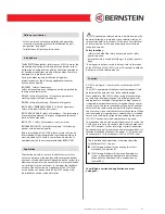 Preview for 21 page of BERNSTEIN CSMS-M-R-H-KA Installation And Operating Instructions Manual