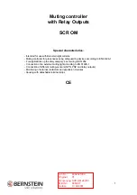 Preview for 1 page of BERNSTEIN SCR OM Manual