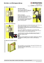 Предварительный просмотр 5 страницы BERNSTEIN SHS3 KA Series Installation And Operating Instructions Manual