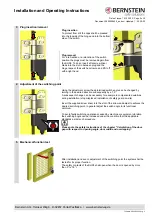 Предварительный просмотр 14 страницы BERNSTEIN SHS3 KA Series Installation And Operating Instructions Manual