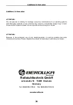 Предварительный просмотр 26 страницы Berollka 6991 User Manual