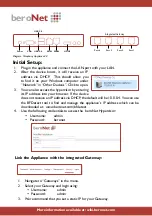 Предварительный просмотр 2 страницы BeroNet Telephony Appliance Quick Installation Manual