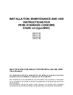 Bertazzoni AM64C61BX Installation, Maintenance And Use  Instructions preview