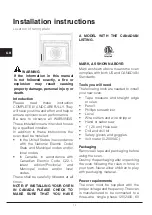 Preview for 14 page of Bertazzoni F1SM24 2 Series Instructions For Installation And Use Manual