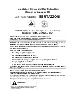 Preview for 1 page of Bertazzoni P310..L4X2D Installation And User Instructions Manual