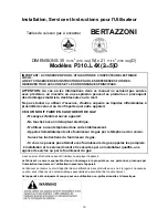 Preview for 10 page of Bertazzoni P310..L4X2D Installation And User Instructions Manual