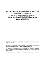 Bertazzoni W906MFE Series Installation, Maintenance And Use  Instructions preview