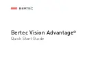 Bertec Vision Advantage Quick Start Manual предпросмотр