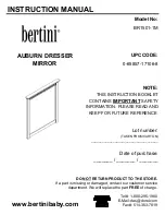 Bertini BR1501-1M Instruction Manual предпросмотр