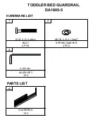 Предварительный просмотр 4 страницы Bertini TODDLER BED GUARDRAIL DA1805-5 Instruction Manual