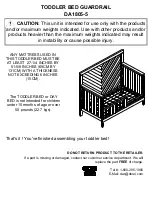 Предварительный просмотр 6 страницы Bertini TODDLER BED GUARDRAIL DA1805-5 Instruction Manual