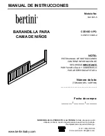 Предварительный просмотр 7 страницы Bertini TODDLER BED GUARDRAIL DA1805-5 Instruction Manual