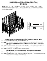 Предварительный просмотр 11 страницы Bertini TODDLER BED GUARDRAIL DA1805-5 Instruction Manual