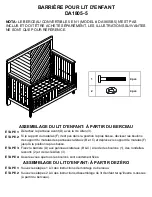 Предварительный просмотр 17 страницы Bertini TODDLER BED GUARDRAIL DA1805-5 Instruction Manual