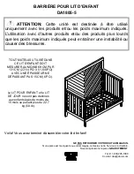 Предварительный просмотр 18 страницы Bertini TODDLER BED GUARDRAIL DA1805-5 Instruction Manual